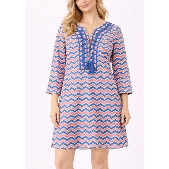 American Eagle Outfitters Denim - Vineyard Vines chevron embroidered whales tale coverup dress M